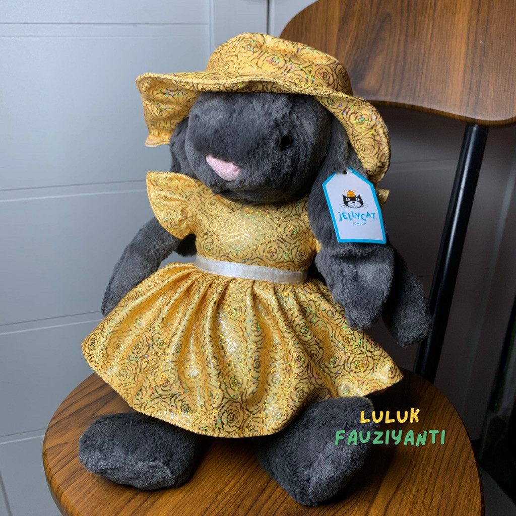 

Jellycat Imperfect Medium Inky Bunny Free Dress+Hat (NEW)