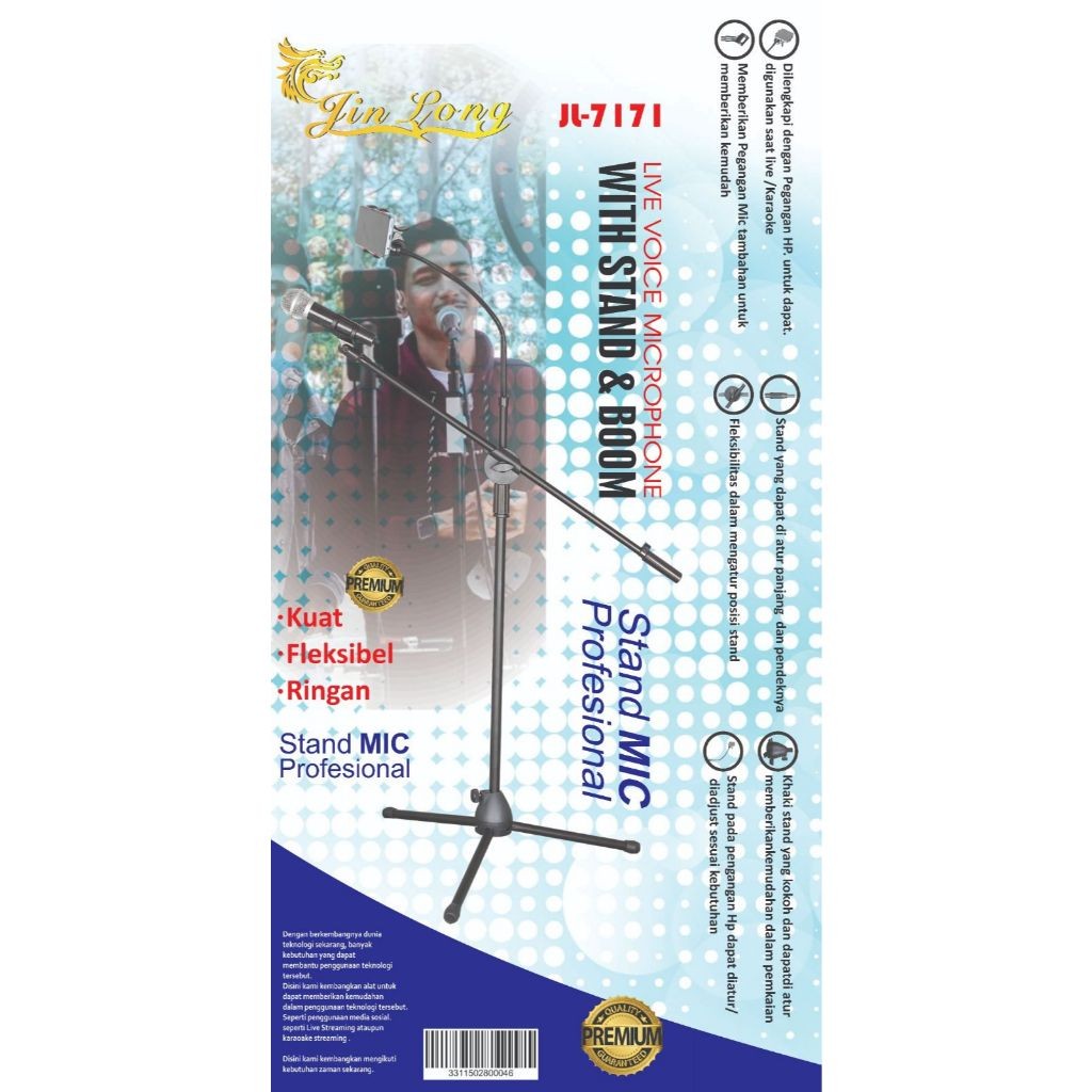 STAND MIC JINLONG JL 7070 / JL 7171 | Tongkat Mic Jinlong JL-7070/ JL-7171