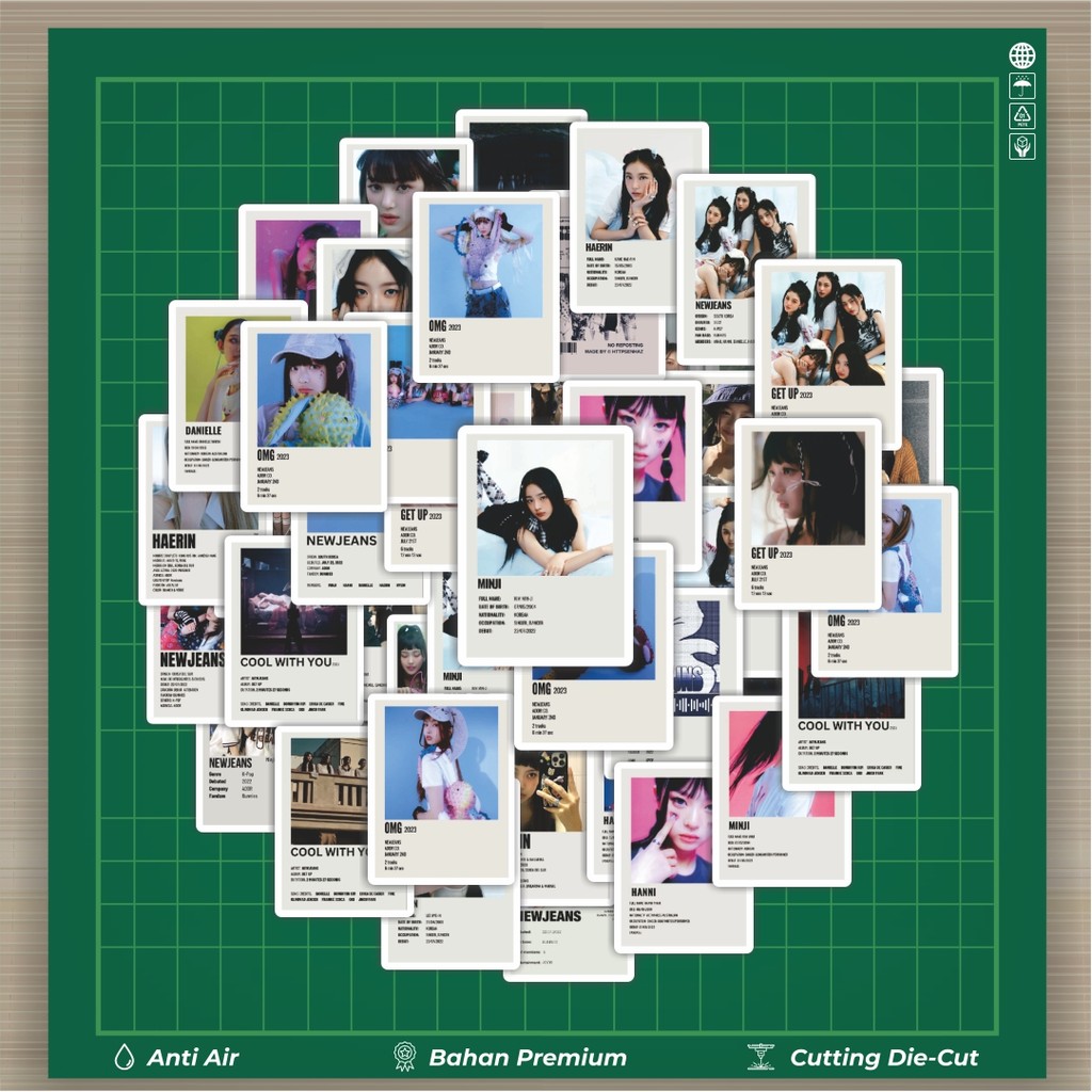 

HOT 50 PCS STIKER Stiker Album New Jeans V4 Stiker Fashion Cars Decal Dingin Kartu Album Custom Vinyl Anti Air- Sticker Aesthetic Buku Journal Koper Casing HP Tablet Laptop Helm Motor Botol Minum