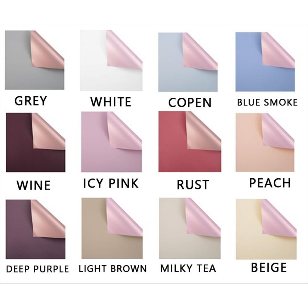 

[1 LEMBAR] DOUBLE SIDED COLOR / BI COLOR - ROSEGOLD Flower Wrapping Paper/Kertas Bungkus Buket Bunga