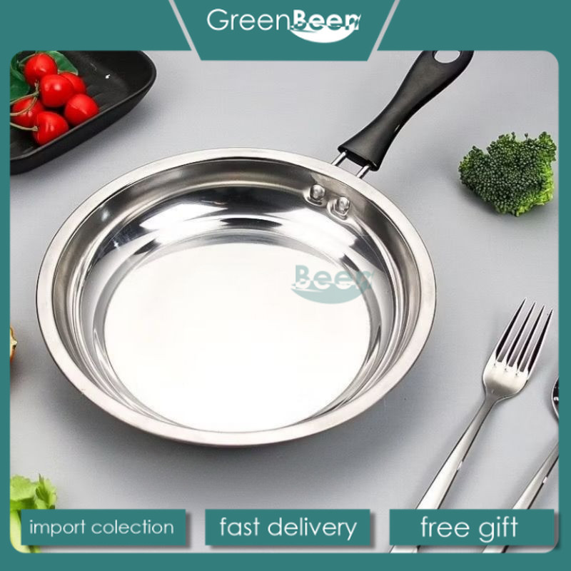 WAJAN PENGGORENGAN FRYPAN STAINLEES STEEL PENGGORENG TELUR SOSIS GREENBEEN
