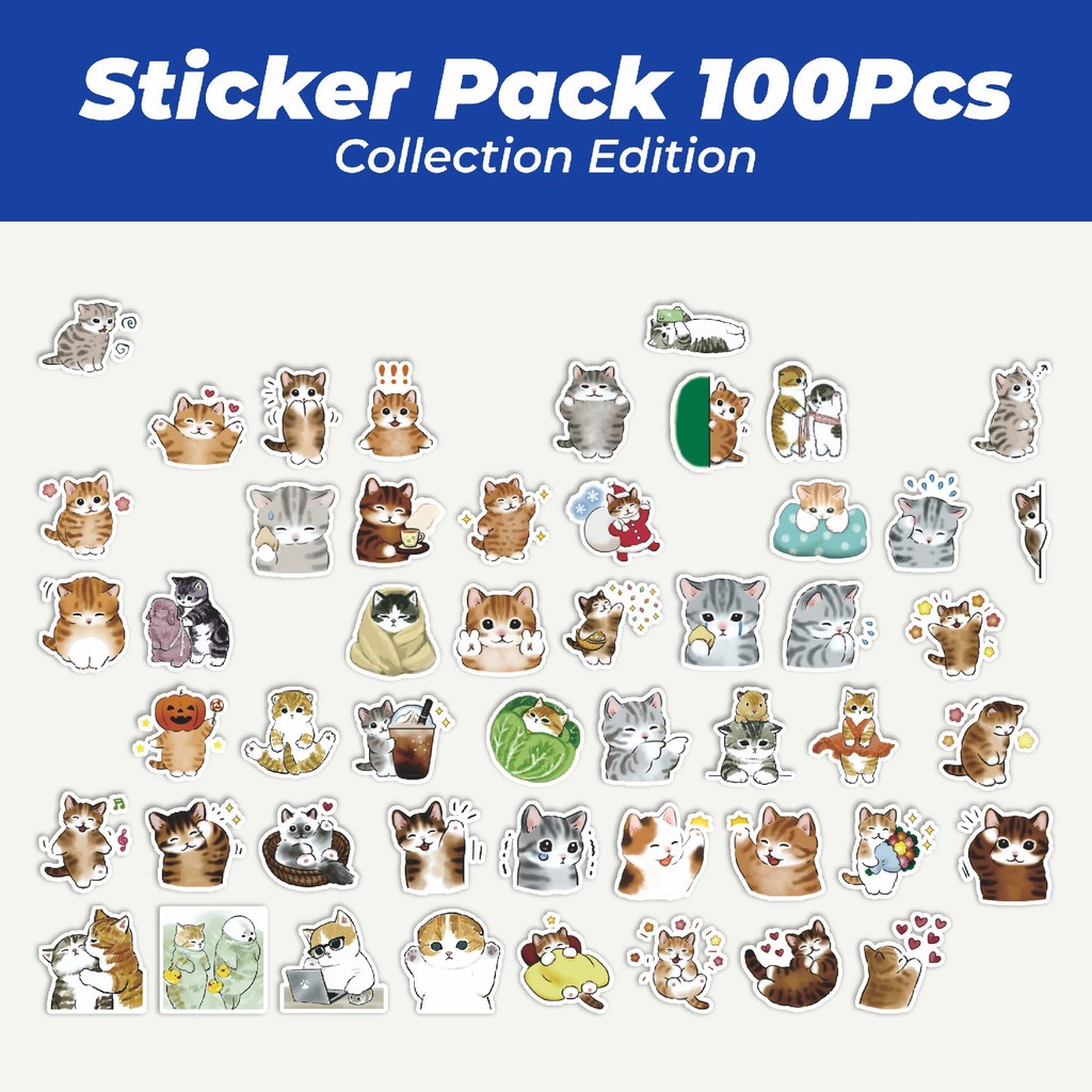 

Hot Stiker Kawaii Kitten V2 [Kucing] Lucu Anti Air Stikers Berperekat Waterproof Sticker Decal Buat Motor Helm Buku Journal Koper Casing HP Laptop Botol Minum