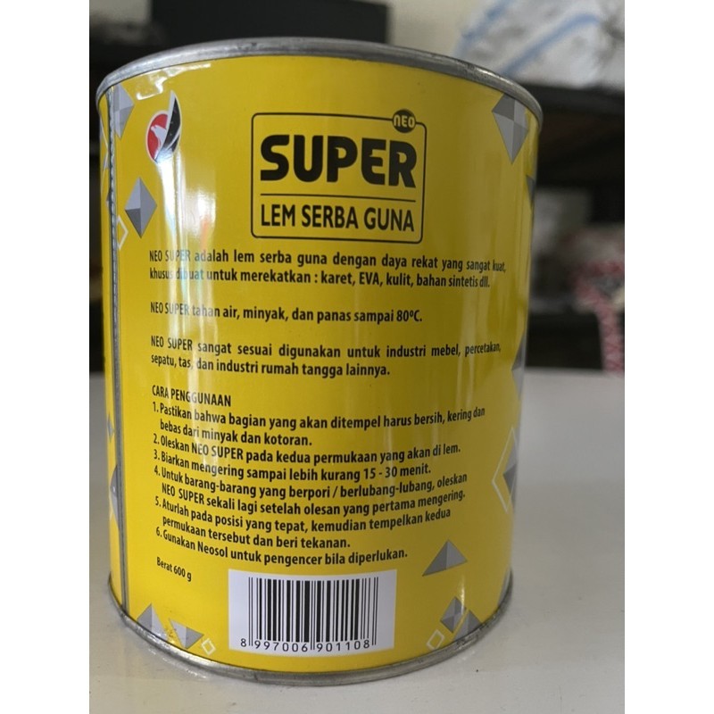 

JAMIN MURAH !!!Lem Kuning Super Neo / Lem Kuning Super Serba Guna / Lem Aibon / kemasan 1 KG(BISA LANGSUNG ORDER)