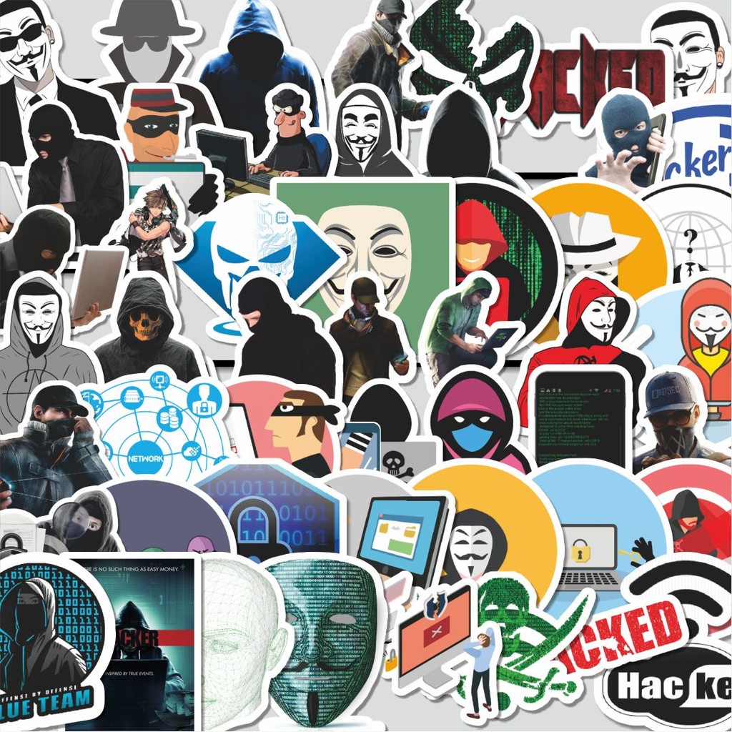 

Stiker Cutting Pack Stiker Hacker Series Isi 100Pcs Series Aesthetic Lucu Keren Untuk Koper Bahan Vynil