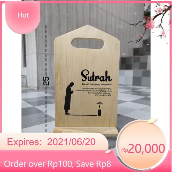 

Produk terlaris Sutrah Sutroh Pembatas Shof Sholat 25x15cm non finishi LR17