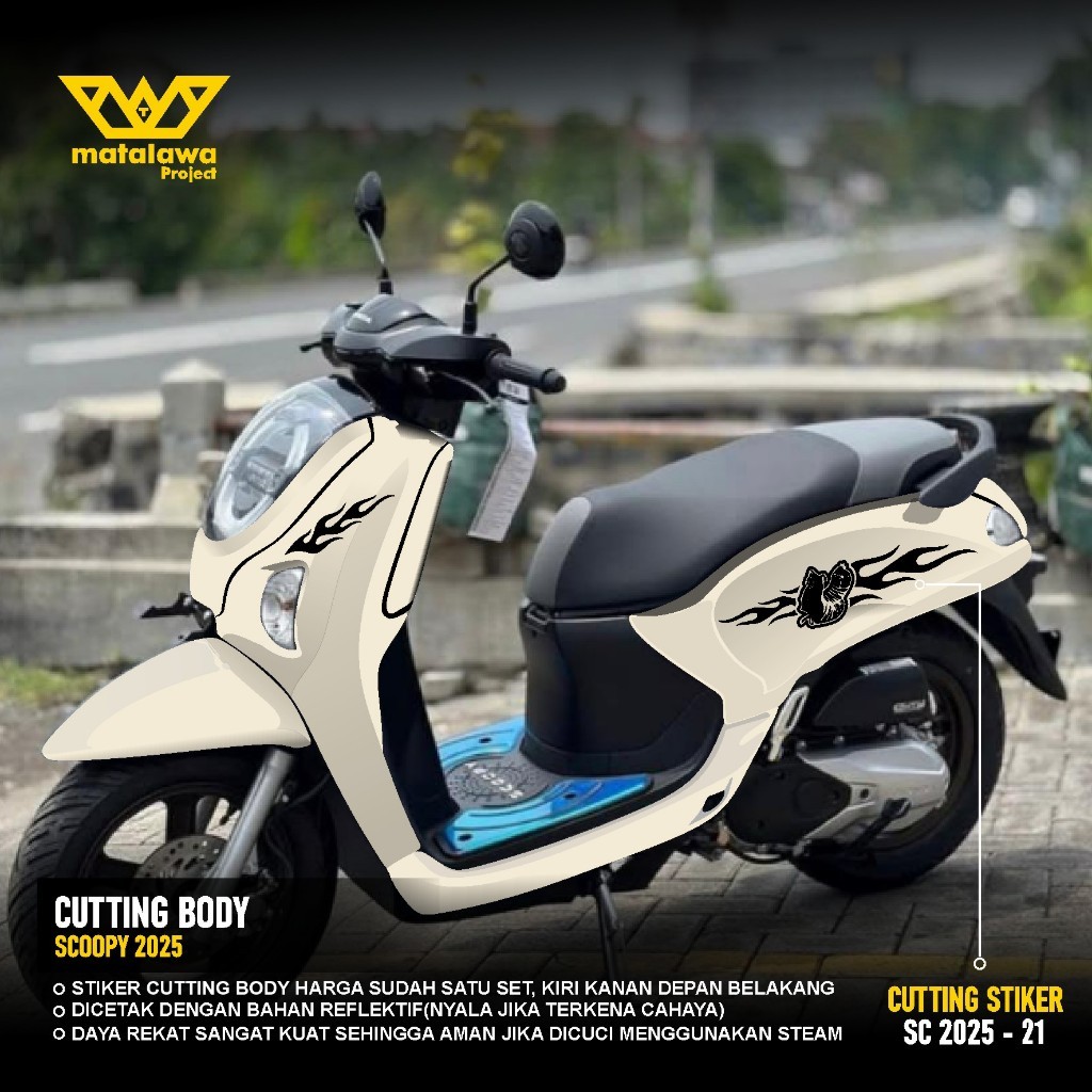 Sticker Cutting All Body Scoopy Stiker Timbul Full Set Terbaru 2025 Stiker bukan Full Body 21