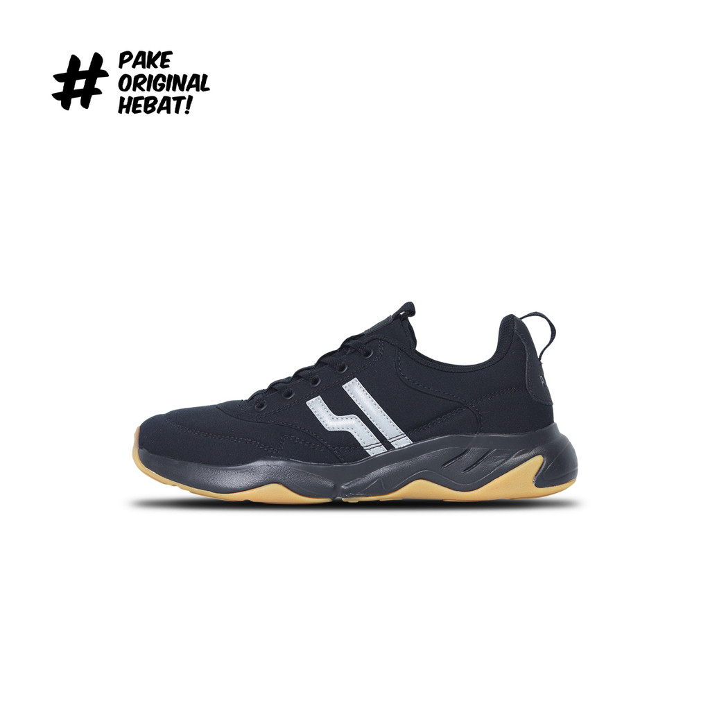 Sepatu Sneakers Piero Arrakis - Black/Gum/Grey