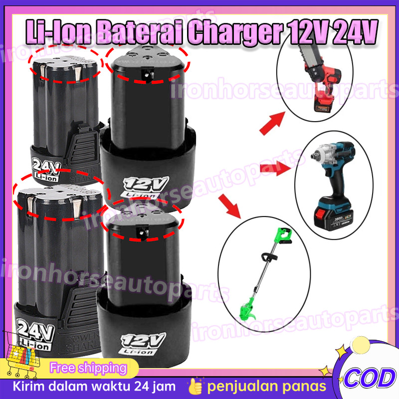 BATERAI BOR CAS 24V Baterai 2pcs Lithium-Ion Baterai Lithium 24V Li-Ion 24 Volt 24V Baterai Untuk Xe