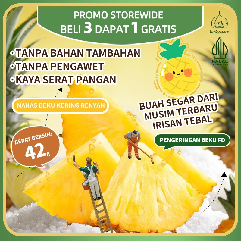 

【Luckymore】HALAL Camilan Sehat Keripik Buah dan Keripik Sayurr, Buah Kering, Freeze Dried Fruit, Dried Snacks, Cemilan Rendah Kalori, Healthy Snacks, Vegetarian, Cemilan Nagih, Buah Beku