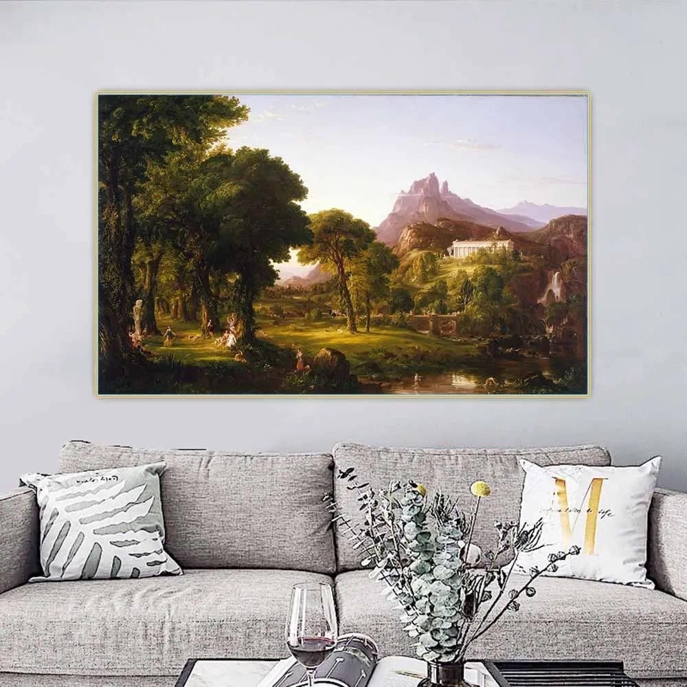 

Thomas Cole " Dream of Arcadia " Canvas Art Oil Painting Aesthetics Artwork Picture Print Decor Home Living Room Decoration