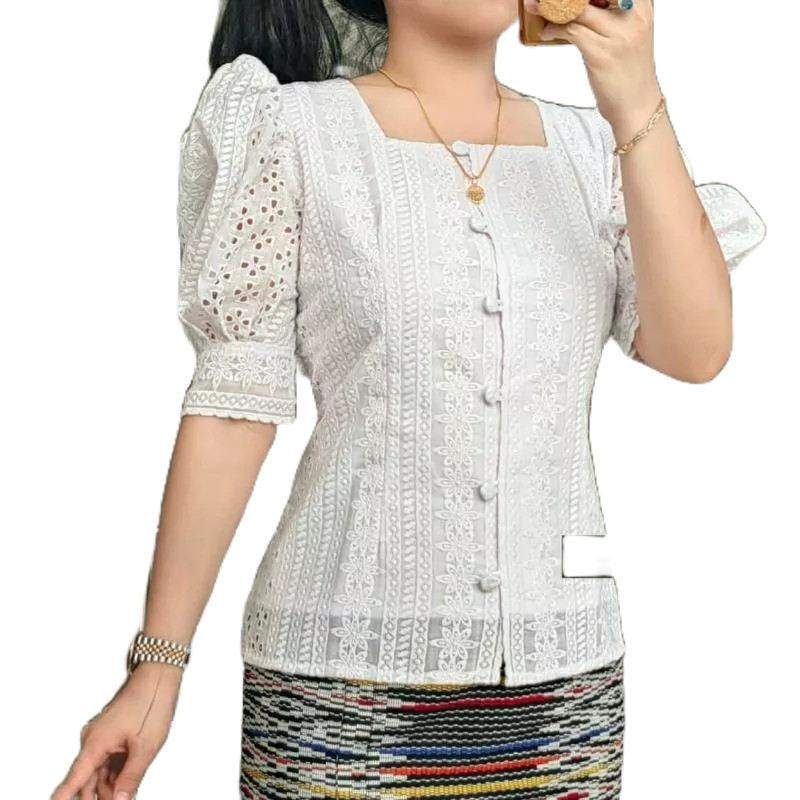 GMK BLUS KATUN BANGKOK/ATASAN KATUN BOLONG KANCING WANITA TERBARU