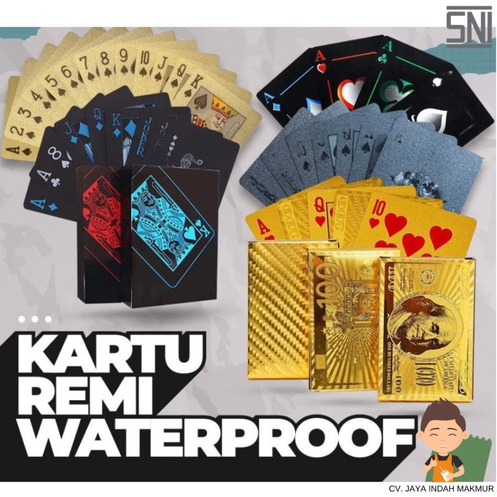 KIT Kartu Remi Waterproof Kartu Poker Premium Kartu Remi Plastik Anti Air Kartu Remi Mika Kartu Sula