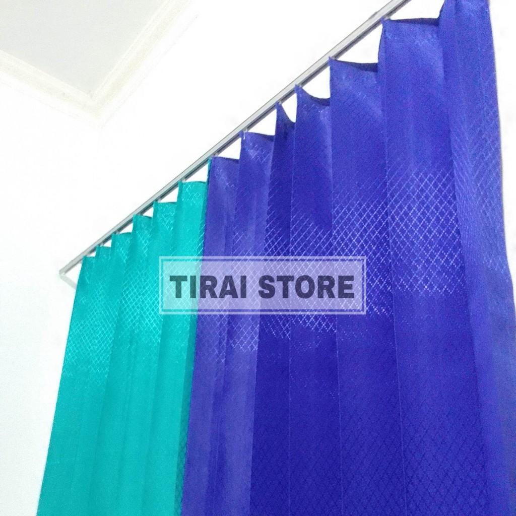Gorden Jendela Pintu Minimalis plisket / Polyester Polos Promo Murah  panjang 2 meter 1 set kawat s