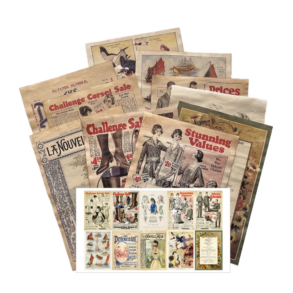 

Vintage Handmade Coffee Dyeing Paper Album Junk Journal Detective Poster Retro Decoration Scrapbooking Craft Material