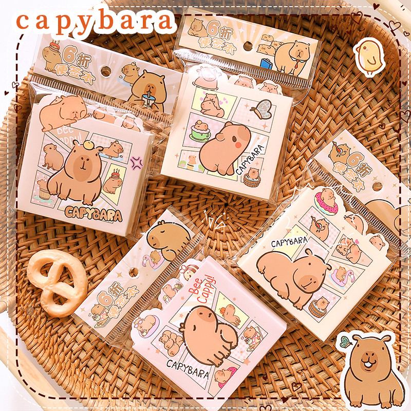 

kawaii Stationery office accessories School supplies Mini Portable Notebook small Notepad For Daily Notes capybara memo pads