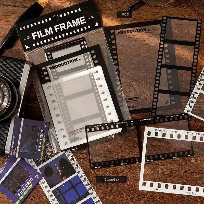 

15 Sheets Vintage photo frame PET stickers DIY album photo film stickers diary magazine decorative label stickers