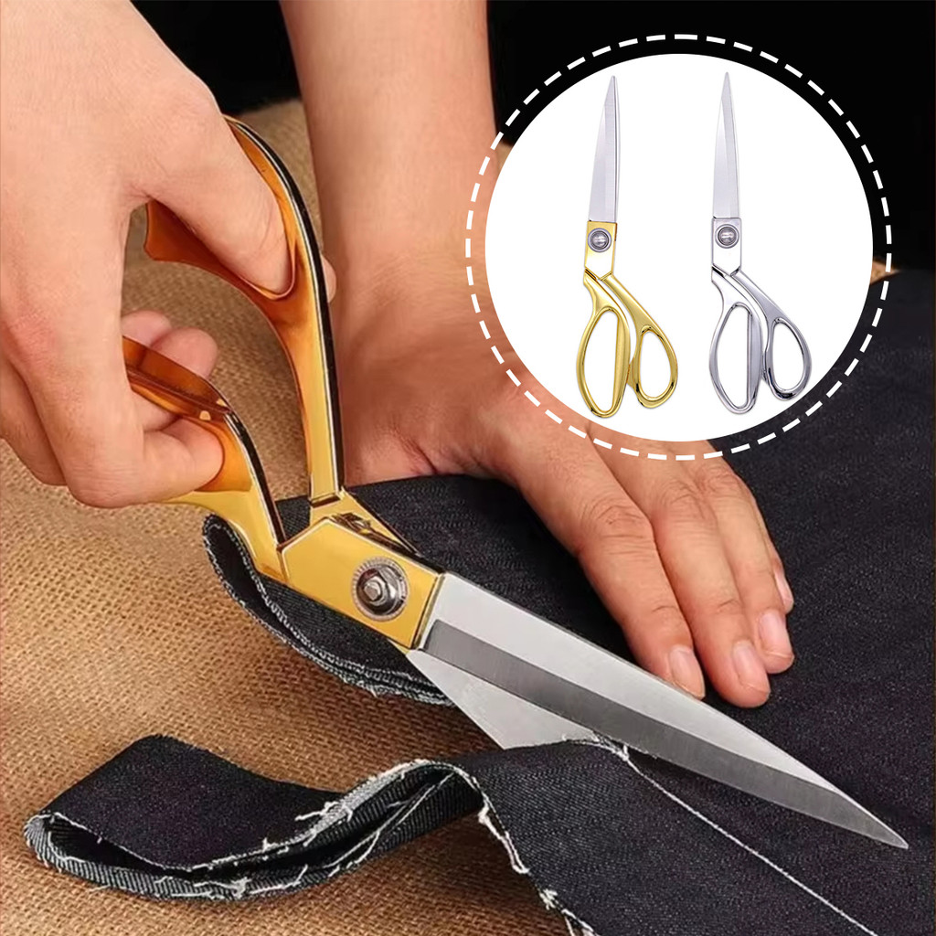 

GERBANG&LOGO 8/10/10.5 Inch Gunting Kain Profesional, Stainless Steel Super Tajam untuk Konveksi/Garmen ,Gagang Emas, Tailor Scissors