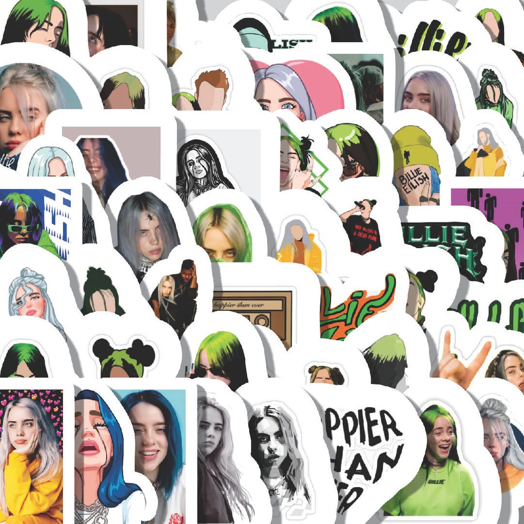 

Stiker Cutting Pack Stiker Billie Eilish Isi 100Pcs Series Aesthetic Lucu Keren Untuk Koper Bahan Vynil