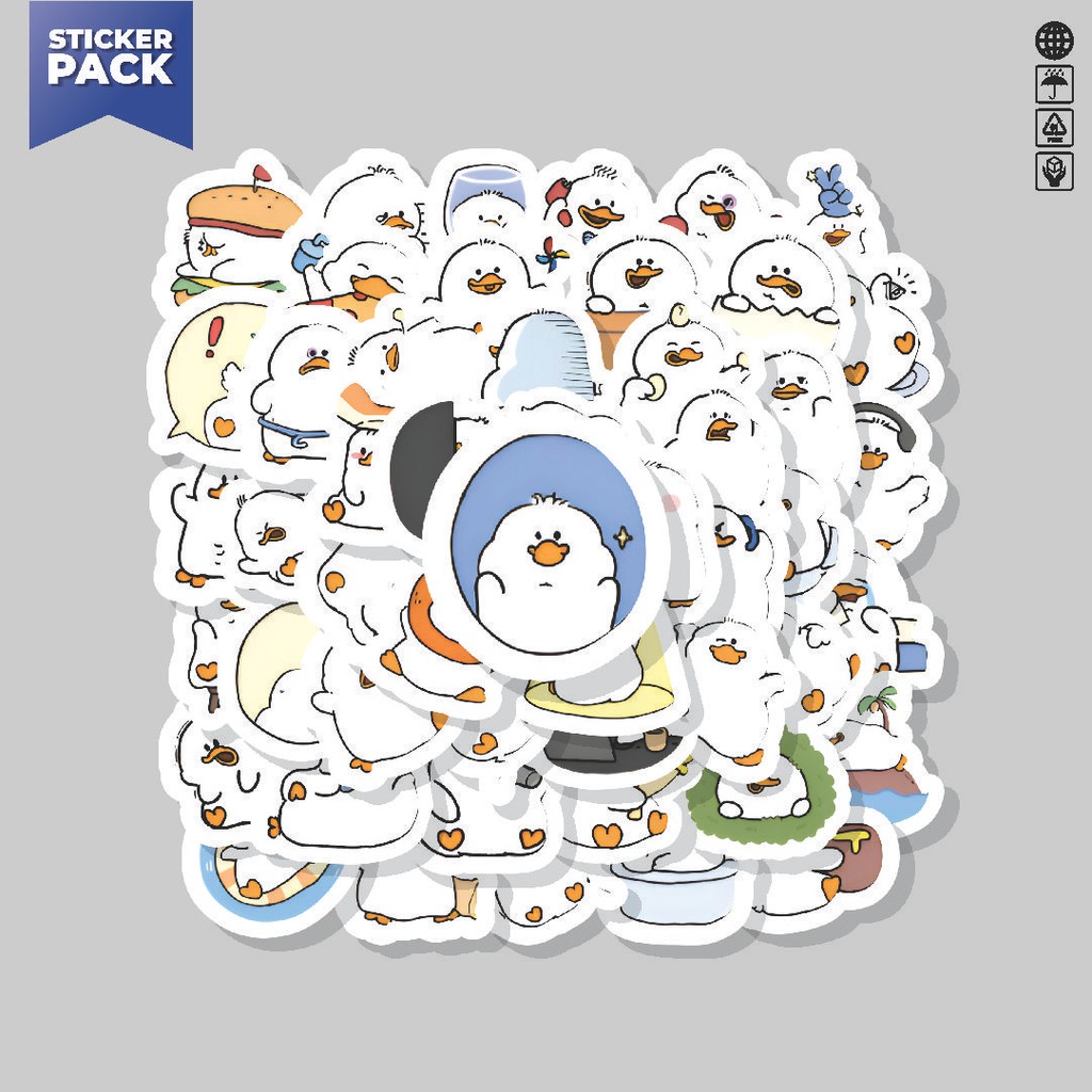 

[100PCS]Stiker Pack Stiker Animal Fat Duck [Hewan Bebek Gemuk] Aesthetic Vinyl Anti Air Dekorasi Sticker Laptop Buku Journal Koper Helm Casing HP Gitar Helm Skateboard