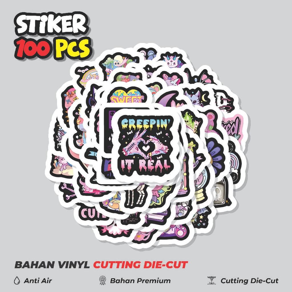 

Terbaru! 50 pcs Stiker Halloween Cartoon Dark Purple [Kartun Halloween Ungu] Dekorasi Lucu Kreatif untuk Notebook, Skateboard, HP