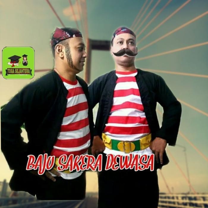 baju adat madura dewasa / baju sakera remaja - dewasa - Lengkap + Sabuk, S