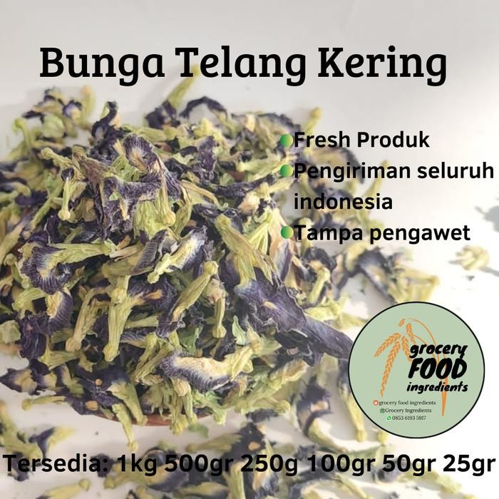 

Bunga telang kering 500gr/ butterfly pea tea organik/ teh bunga telang