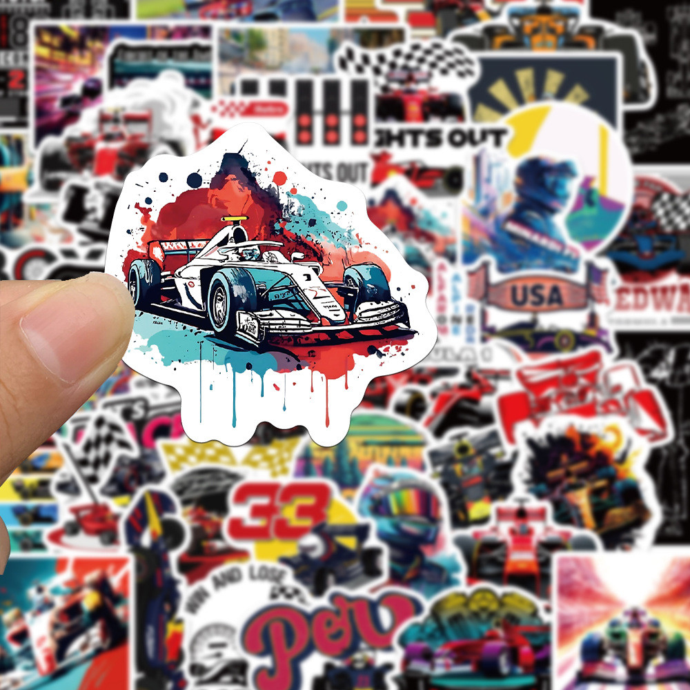 

50PCS Formula One Graffiti Stickers DIY Diary Laptop Luggage Skateboard Waterproof Decal Fun Stylish Classic Toy