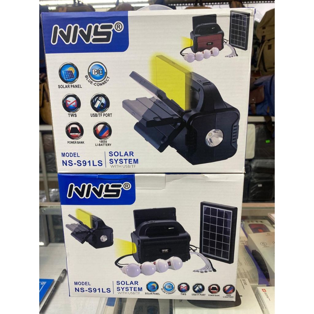 COD PROMO // MURAH // TERLARIS Lampu senter Emergency Tenaga Surya NNS NS-S91LS – Solar Panel, Speak