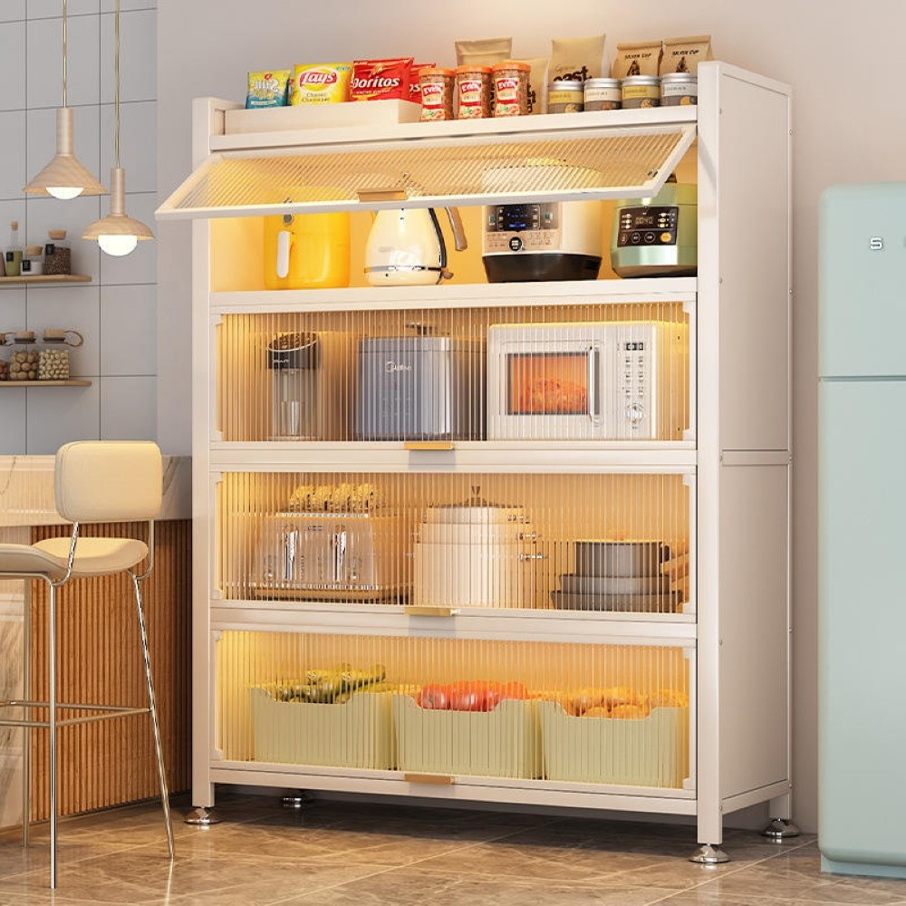 Rak Piring Tertutup 5 Pintu Rak Dapur Besi Serbaguna Lemari Dapur Lemari Dapur Lemari Rak Piring