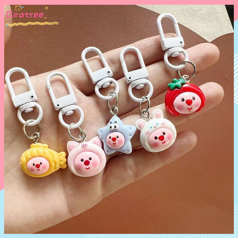 Gantungan Kunci Loopy Rantai Kunci Lonte Lovely Liontbag Sekolah Kartun Kecil Berang -berang Kecil H
