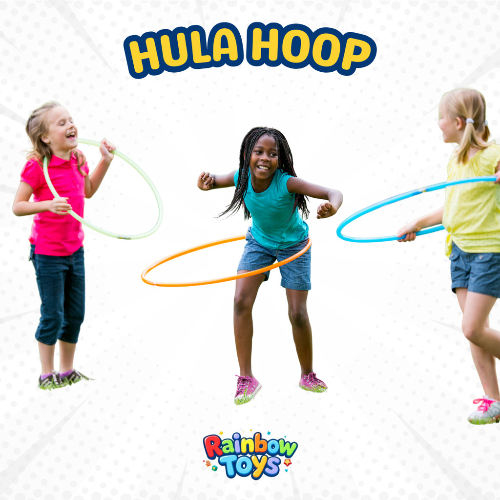 Mainan Olahraga Hula Hoop Plastik Anak Hulahup Pelangi Terbaru