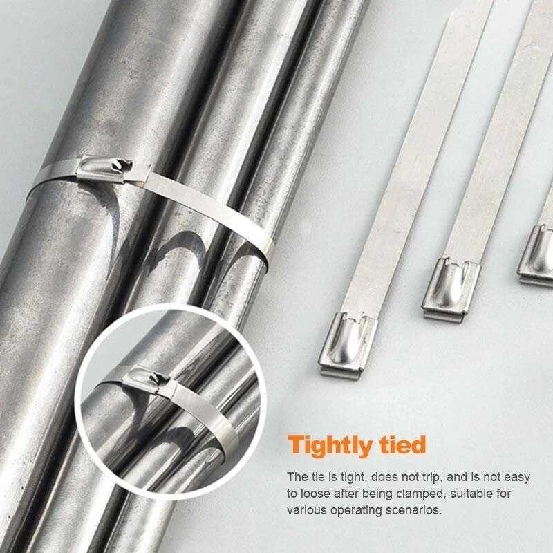 

QUICKSHP ISFRIDAY Kabel Ties Stainless Steel Multifunctional 4.6x300mm 20 PCS - IF1| BISA COD |