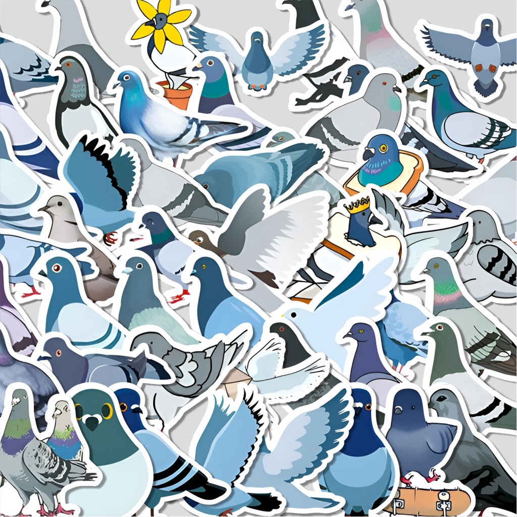 

Stiker Cutting Pack Stiker Cute Pigeon [Merpati yang lucu] Isi 100Pcs Series Aesthetic Lucu Keren Untuk Koper Bahan Vynil