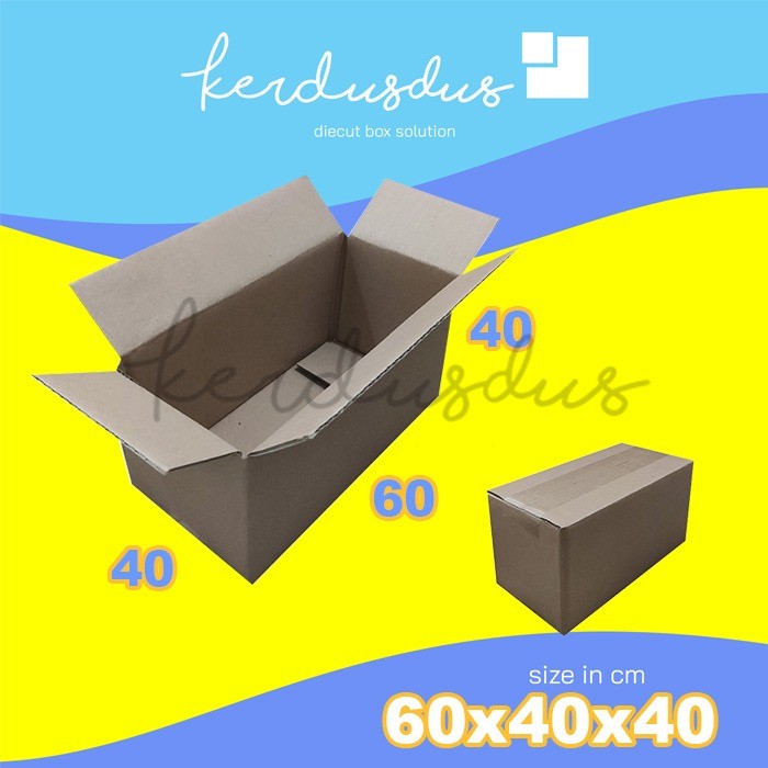 

60x40x40 cm kardus box karton kotak packing packaging POLOS SHEET