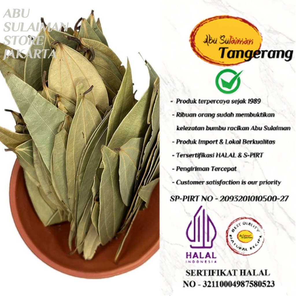 

Bayleaf Arab 10 gr / Salam arab 10 gr / Daun Salam import