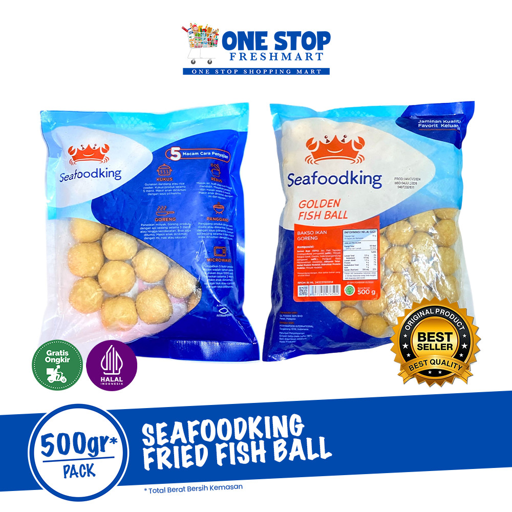 

SEAFOODKING FRIED FISH BALL (B) 500GR / BAKSO IKAN GORENG 500 GR