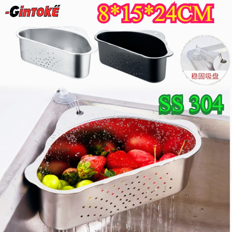 Segitiga Cuci Piring Stainless /Rak Saringan Sudut Wastafel/ Cuci Piring Bentuk Segitiga Stainless T