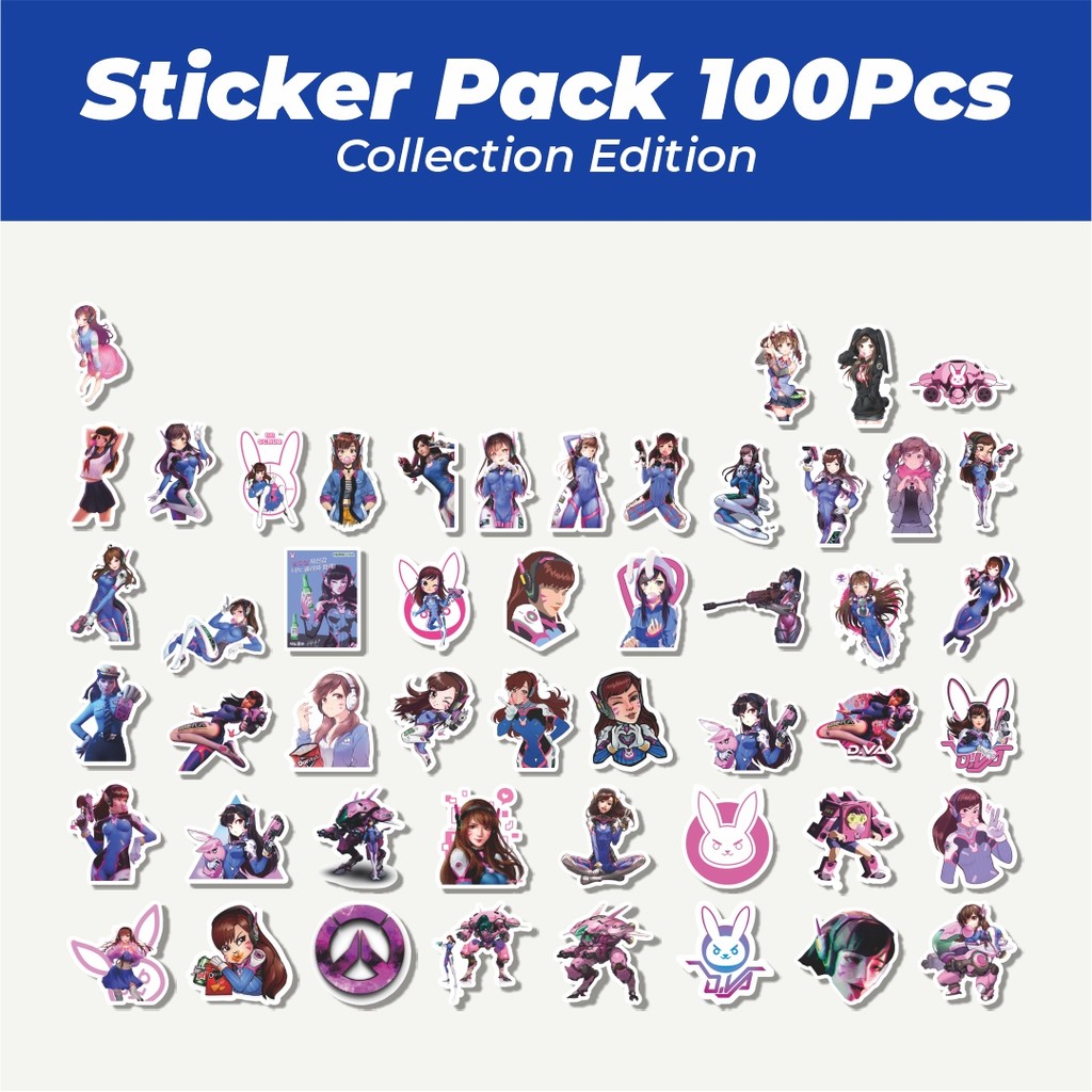 

Hot Stiker Acgn Beauty Girls Series D.VA OVERWATCH Character Lucu Anti Air Stikers Berperekat Waterproof Sticker Decal Buat Motor Helm Buku Journal Koper Casing HP Laptop Botol Minum