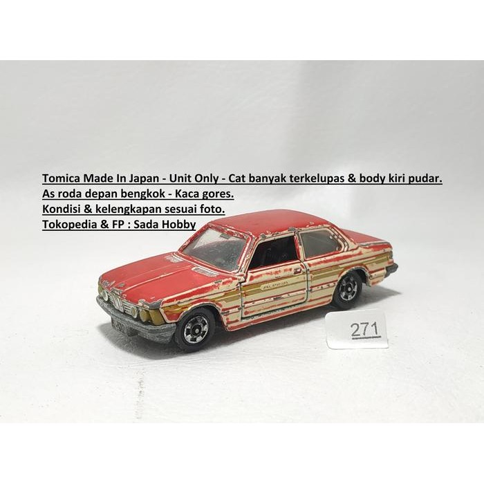 CSM... Tomica No F43 BMW 320i Merah Japan Loose Minus