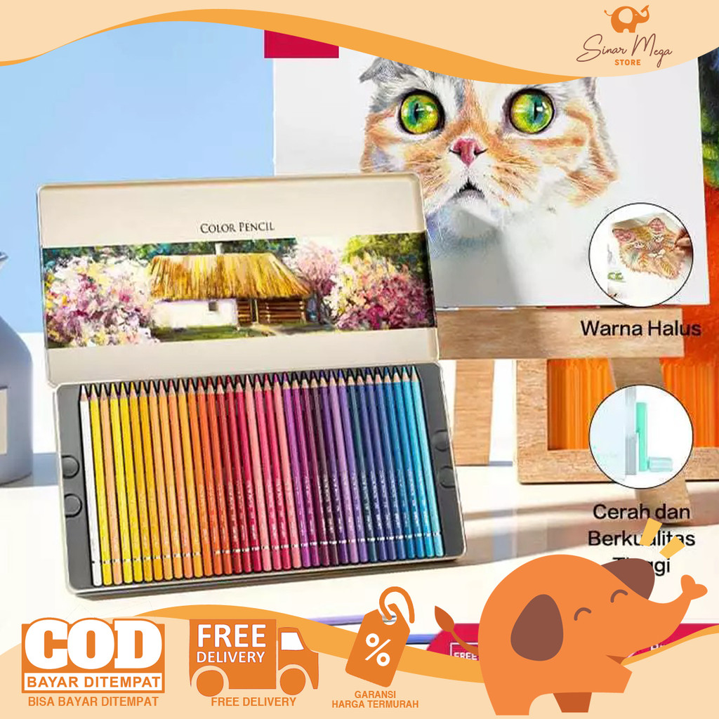 

DELI High-Grade Pigmented Oil Color Pencil - Pensil Warna Minyak Murah Berkualitas