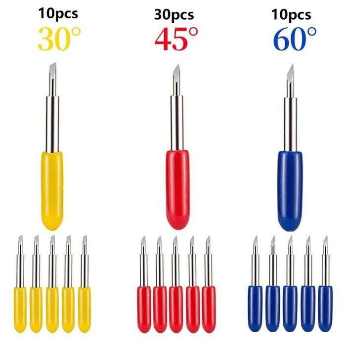 

50pcs Mata Pisau Cutting Sticker Roland 30/45/60 Derajat Roland Blade - 50pcs