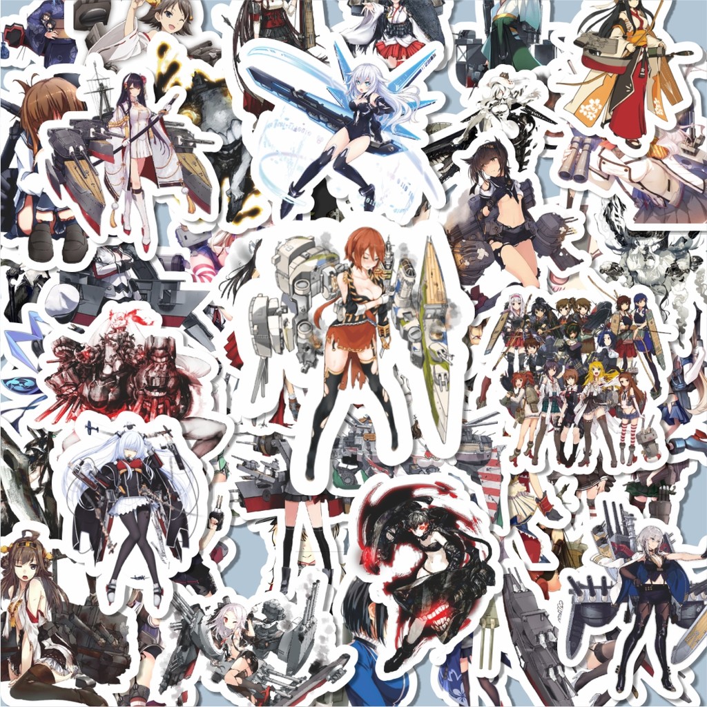 

100PCS Lucu Stiker Anime Game Series Kantai Collection Character 9 Stiker Aesthetic Stiker Anti Air Stikers Berperekat Waterproof sticker decal buat Motor Helm Buku Journal Koper Casing HP Laptop Botol Minum Hadiah anak