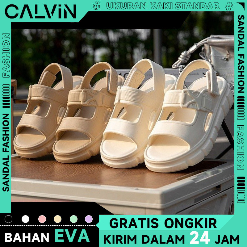 Sendal Wedges Wanita Platform Korean Style Strap Empuk Premium Sendal Wanita Kekinian Gunung Rubber 