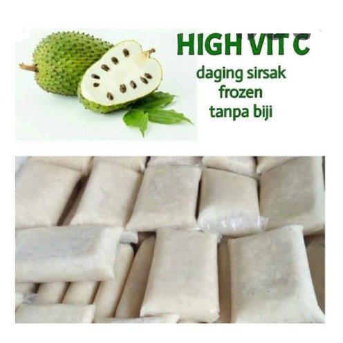 

{COD] Buah Sirsak Beku Tanpa Biji 1 Kg | Soursop Frozen 1kilo | Daging Buah Sirsak Frozen asd