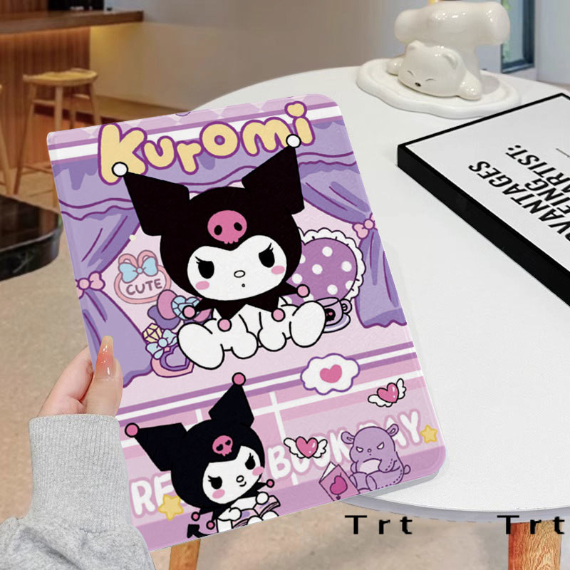 Casing pelindung komputer tablet Kuromi kartun lucu cocok untuk ipad Mini 4/5 7,9 ”Mini 6 8,3 ”Air1/