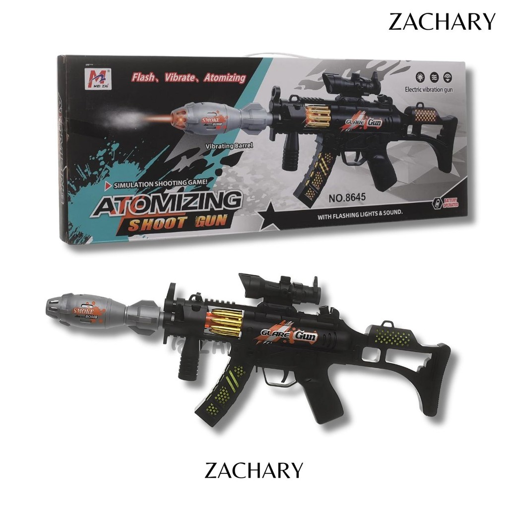 Mainan Blaster Getar Elektrik – Dengan Lampu & Efek Asap