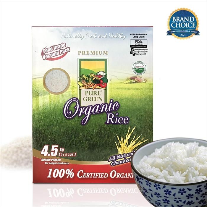 

PureGreen Organic Rice Beras Organik White Long Grain 4.5 kg
