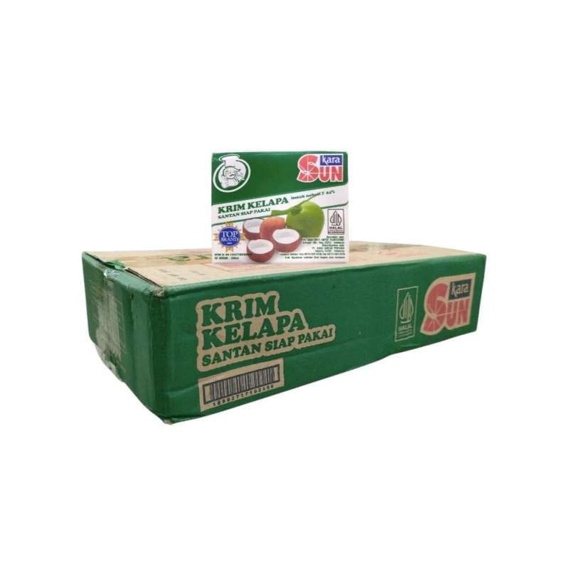 

Sun Kara Santan Kelapa Cair Instan Siap Pakai - Coconut Cream 1 Karton (200ml x 12pcs)