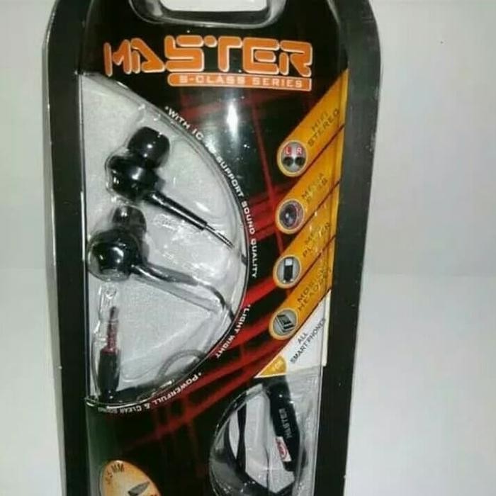 Terbaru Handsfree master(H/F headset super mega bass) - coklat tua - Cokelat