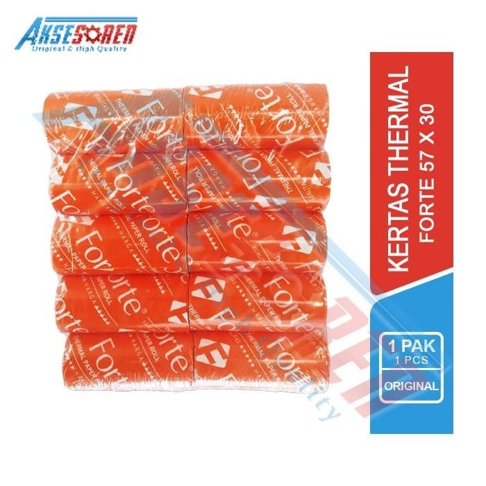 

Kertas Termal Forte [1 Pak/10 Pcs 57x30] / Thermal Paper / Kertas Roll - 1 Pak/10 Pcs